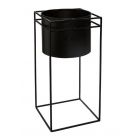 ATMOSPHERA BAC DE FLEURS MÉTAL NOIR 18X18X40CM