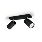 PHILIPS MYLIVING KOSIPO DUBBELE PLAFONDSPOT ZWART 2 NW 230V