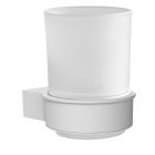 ALLIBERT LOFT-GAME BEKERHOUDER INCLUSIEF BEKER IN GLAS -MAT WIT