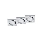 TRIO RILA LED INBOUWSPOT VIERKANT CHROOM 3x5W