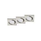 TRIO RILA LED INBOUWSPOT VIERKANT NIKKEL MAT 3x5W