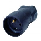 FICHE FEMELLE CAOUTCHOUC IP44 2P+T