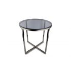 SALT&PEPPER RAMA BIJZETTAFEL 55XH55CM ZWART/SMOKED