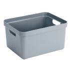 BOITE DE RANGEMENT SIGMA HOME 32L BLEU GRIS