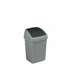 SUNWARE DELTA AFVALBAK 10L SWING GRIJS/ZWART