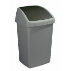 DELTA POUBELLE SWING 50L GRIS/NOIR