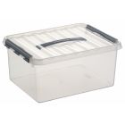 SUNWARE Q-LINE BOX 15L TRANSPARENT/METAL