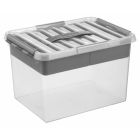 SUNWARE Q-LINE MULTIBOX 22L TRANSPARENT/METAL