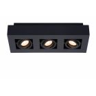 LUCIDE XIRAX - SPOT PLAFOND - GU10 - 3X5W 2200K/3000K - NOIR
