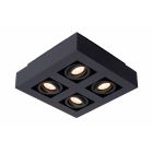 LUCIDE XIRAX - SPOT PLAFOND - GU10 - 4X5W 2200K/3000K - NOIR