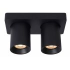 LUCIDE NIGEL - SPOT PLAFOND - GU10 - 2X5W 2200K/3000K - NOIR