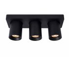 LUCIDE NIGEL - PLAFONDSPOT - LED DIM TO WARM - GU10 - 3X5W 2200K/3000K - ZWART