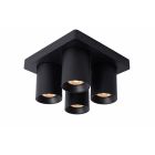 LUCIDE NIGEL - PLAFONDSPOT - LED DIM TO WARM - GU10 - 4X5W 2200K/3000K - ZWART