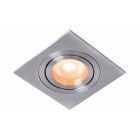 LUCIDE TUBE - INBOUWSPOT VIERKANT - 1XGU10 - MAT CHROOM