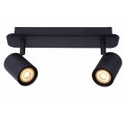 LUCIDE LENNERT - PLAFONDSPOT BADKAMER - LED DIMBAAR - GU10 - 2X5W 3000K - IP44 - ZWART