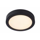 LUCIDE BRICE-LED - PLAFONNIÈRE SALLE DE BAINS - DIA 24CM - LED DIMMABLE - 1X15W 3000K - IP44 - NOIR