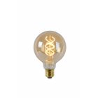 LUCIDE G95 - AMPOULE FILAMENT - DIA 9,5CM - LED DIMMABLE - E27 - 1X5W 2200K - AMBRE