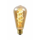 LUCIDE ST64 - AMPOULE FILAMENT - DIA 6,4CM - LED DIMMABLE - E27 - 1X5W 2200K - AMBRE