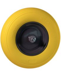 ROUE BROUETTE METAL 400X8 JAUNE