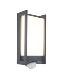 LUTEC QUBO LED WANDLAMP BUITEN PIR SENSOR