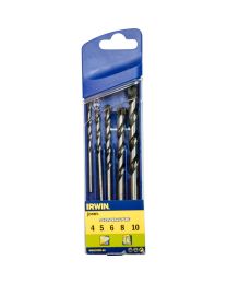 IRWIN 10501917 STEENBOREN SET 5ST 4/5/6/8/10MM