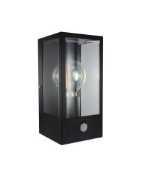 INTEGRAL WANDLAMP BUITEN SENSOR IP44 E27 ZWART