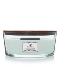 WOODWICK GEURKAARS SAGEWOOD SEAGRASS ELLIPSE CANDLE