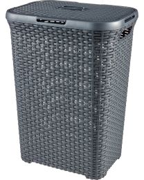 KETER STYLE WASMAND MET DEKSEL 60L 448X341X615MM ANTRACIET