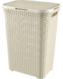 KETER STYLE WASMAND MET DEKSEL 60L 448X341X615MM VINTAGE WIT