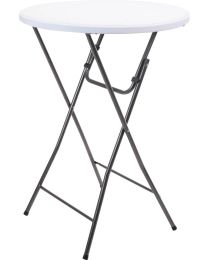 KOOPMAN HOGE PARTYTAFEL INKLAPBAAR WIT DIA 80XH110CM