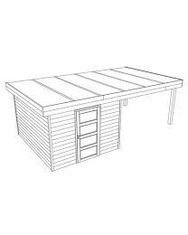 CARTRI TUINHUIS MODERN 330X270CM + LUIFEL 300CM