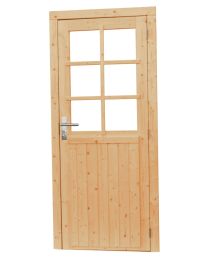 VUREN ENKELE 6-RUITS DEUR RECHTSDR 90X201CM INCL KOZIJN