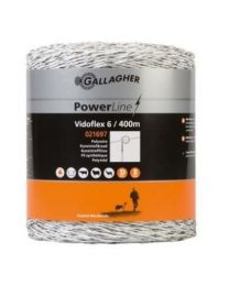 GALLAGHER VIDOFLEX 6 POWERLINE 400M BLANC