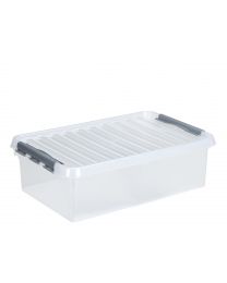 Q-LINE BOX 32L TRANSPARENT/METAL