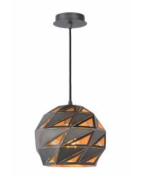 LUCIDE MALUNGA - HANGLAMP - DIA 25CM - 1XE27 - GRIJS