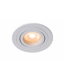 LUCIDE TUBE - INBOUWSPOT ROND - DIA 9CM - 1XGU10 - WIT