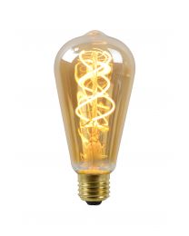 LUCIDE ST64 - FILAMENT LAMP - DIA 6,4CM - LED DIMBAAR - E27 - 1X5W 2200K - AMBER