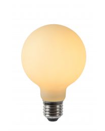 LUCIDE G80 - FILAMENT LAMP - DIA 8CM - LED DIMBAAR - E27 - 1X5W 2700K - OPAAL